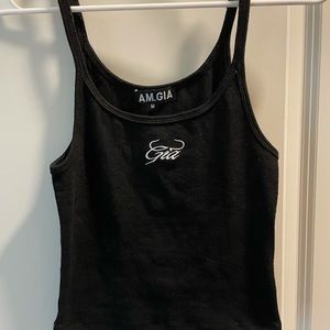 I AM GIA Black Crop Top Tank Top